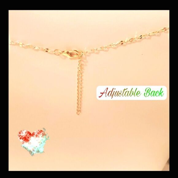 Unisex 925 18K Gold Necklace with Cross on a 4 inchndrop - Picture 2 of 6